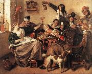 Jan Steen The Artist's Family oil painting reproduction